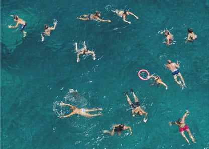 Wall art Blue water swim