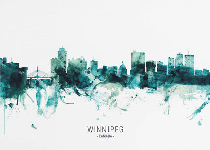 Art mural Winnipeg Canada Skyline