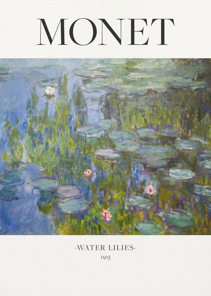 Monet Water Lilies 1915 Canvas Wall Art | Impressionist Museum Poster Print