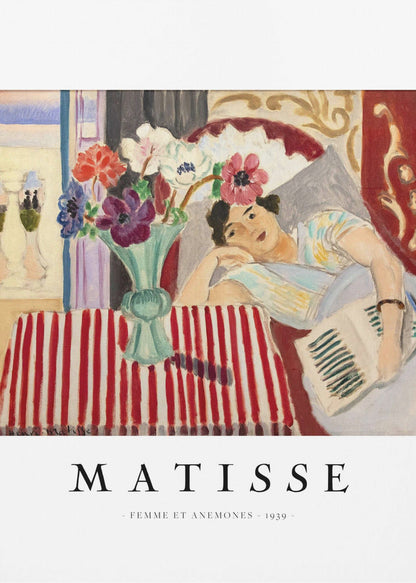 Wall art Femme Et Anémones
