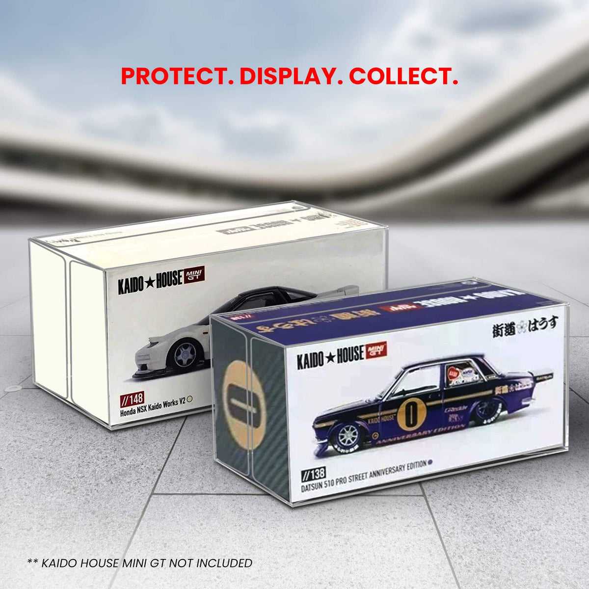 10x EVORETRO PET Box Protectors for Kaido House Mini GT 1:64 Diecast