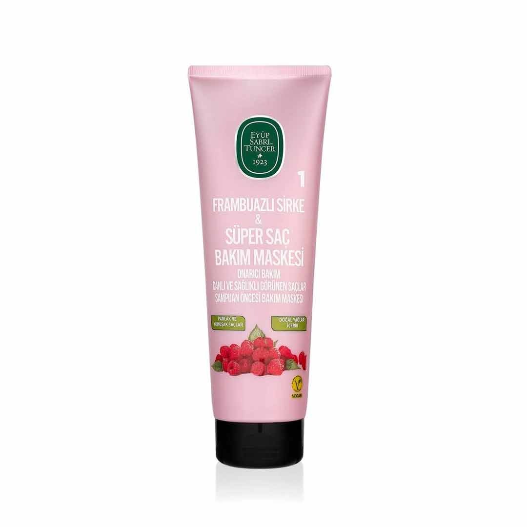 Masque capillaire au vinaigre de framboise – 250 ml | Brillance et réparation intense