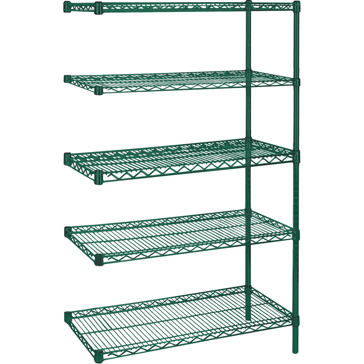 Heavy-Duty Green Epoxy Finish Wire Shelving