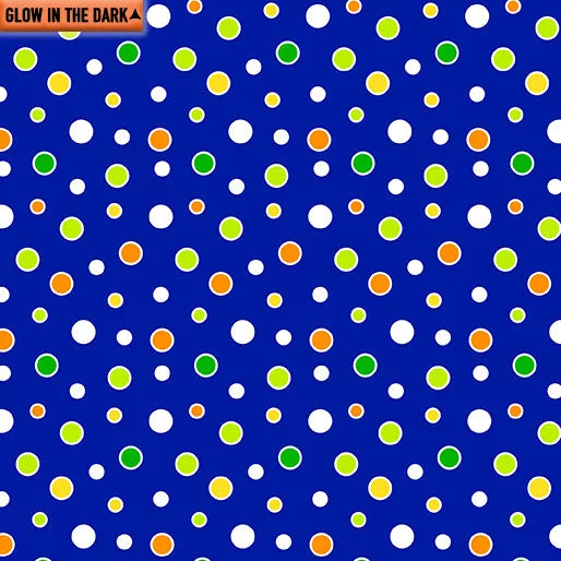 Toadally Cool Glow by Benartex - Royal Cool Dots