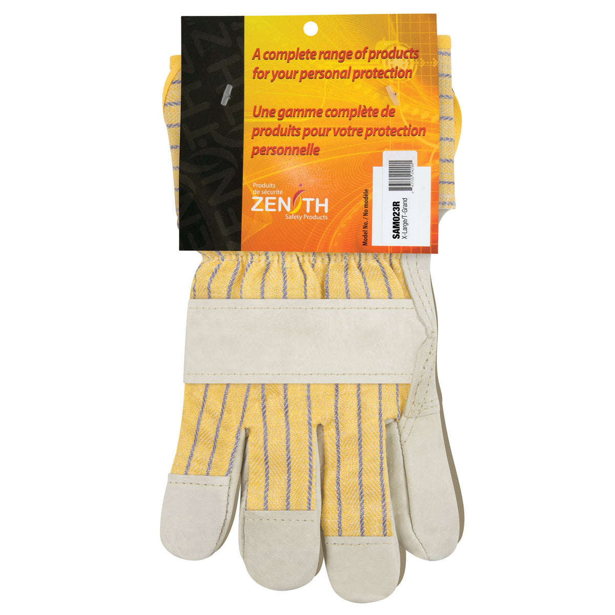 Gants d'ouvrier avec doublure hiver, paume rapportée, très grande taille, paume en cuir de vachette fleur, doublure intérieure en polaire de coton