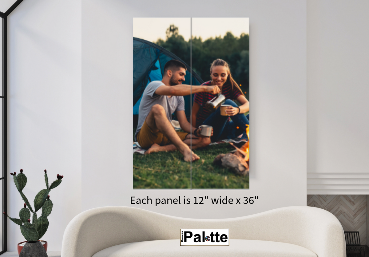 Split canvas prints 2 panels 12" x 36"each