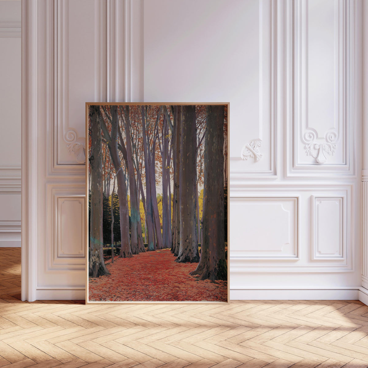 Estampe de Santiago Rusiñol : Avenue de Platanes, Art espagnol
