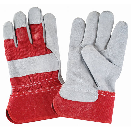 Gants d'ajusteur de qualité supérieure, grande taille, paume en croûte de cuir de bovin, doublure intérieure en coton