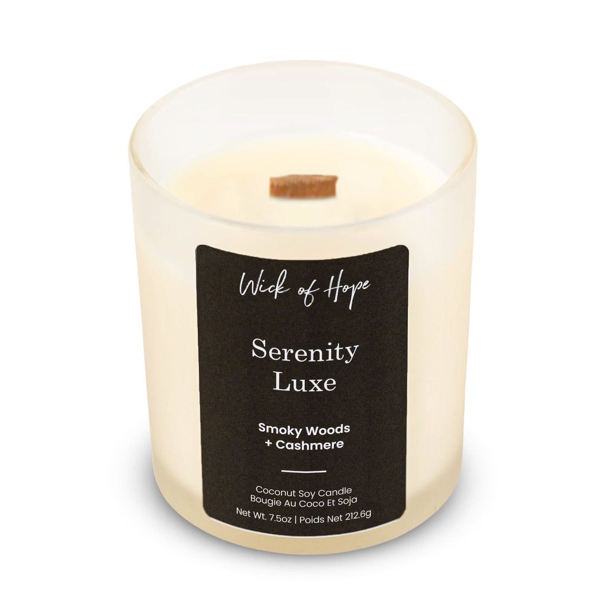 Serenity Luxe Candle | Smoky Woods + Cashmere