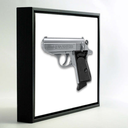 Set of 12 Mini Framed Gun Canvas Prints | 7.25-Inch Squares