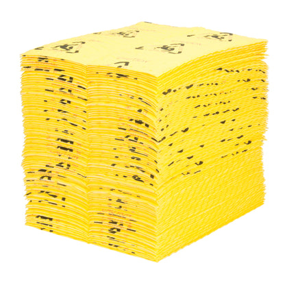 Premium Caution Pads, Universal, 15" x 18", 24.4 gal. Absorbancy