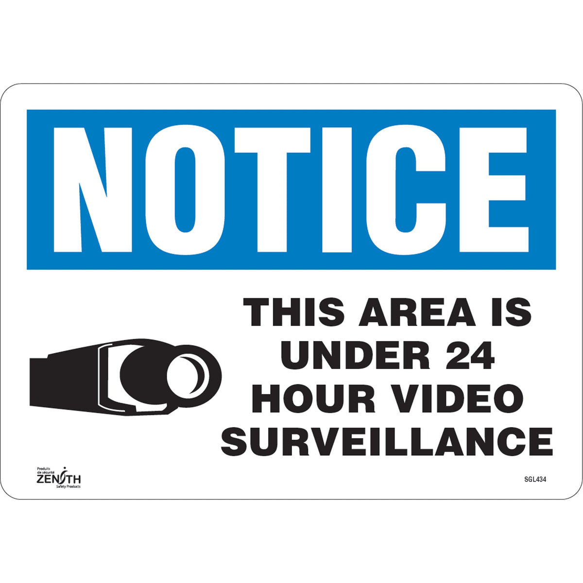 Panneau "Surveillance 24h/24"