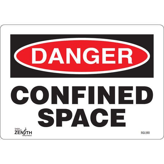 Panneau "Espace confiné"