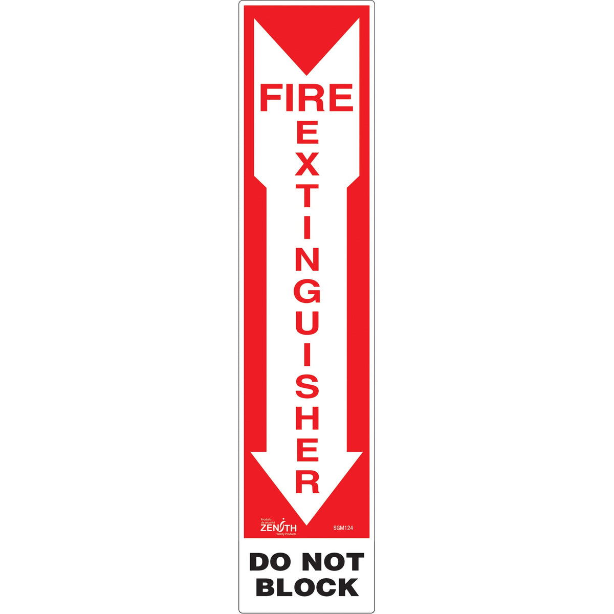 "Fire Extinguisher - Do Not Block" Sign
