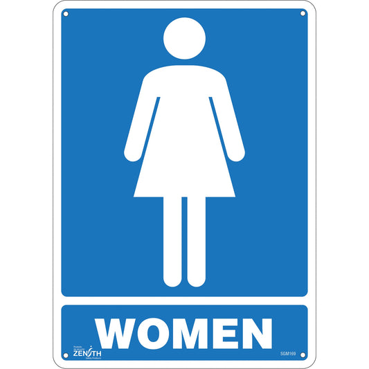 Panneau "Femmes", 35,5 cm x 25,4 cm, Plastique, Anglais avec pictogramme