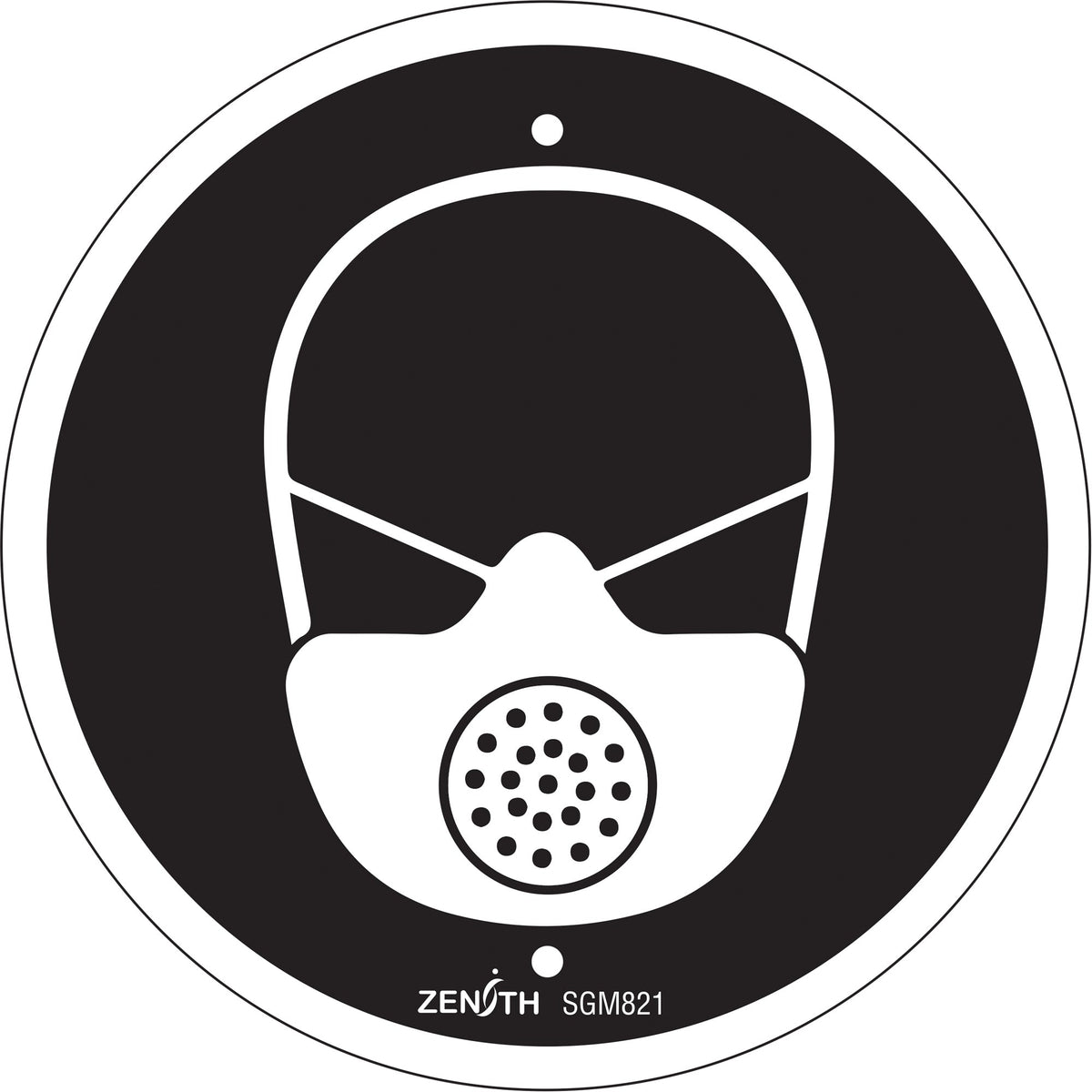 Respiratory Protection Required CSA Standard Safety Sign, 6" x 6", Plastic, Pictogram
