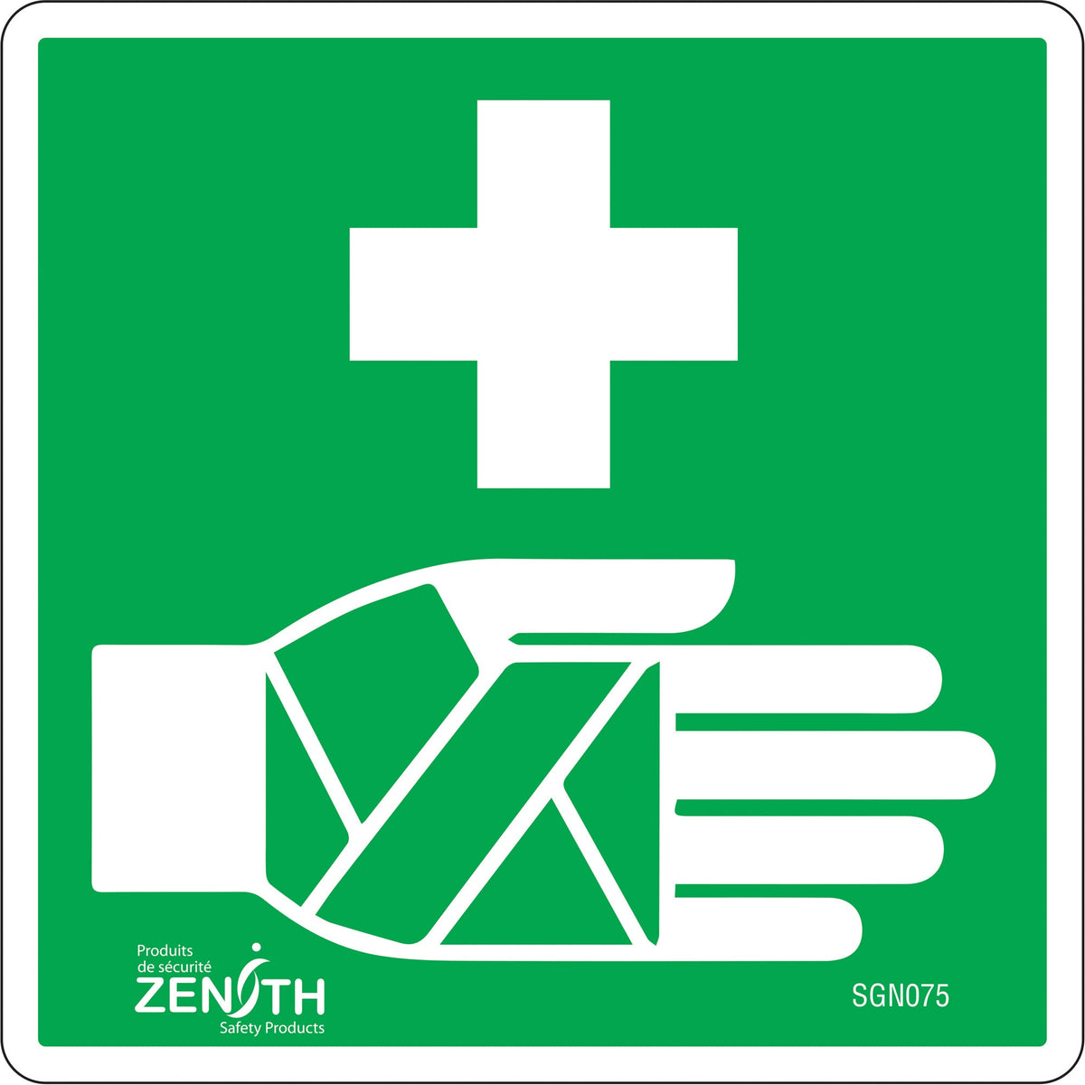 Panneau de sécurité normalisé sur les premiers secours (ACNOR)