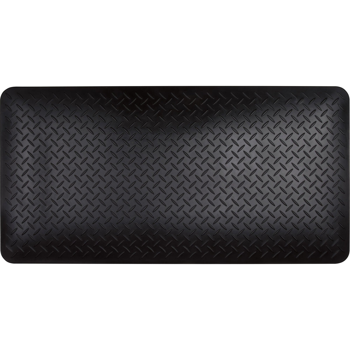 Anti-Fatigue Matting, Diamond, 1-2/3' x 3-1/4' x 3/4", Black, Polyurethane