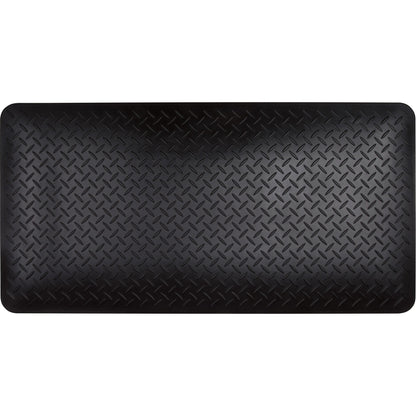 Anti-Fatigue Matting, Diamond, 1-2/3' x 3-1/4' x 3/4", Black, Polyurethane