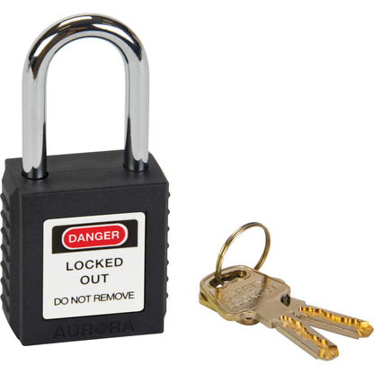 Cadenas de consignation, cadenas de sécurité, à clé différente, thermoplastique, largeur 3,8 cm