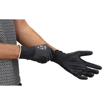Eco-Friendly Breathable Coated Gloves, 9, Foam Nitrile Coating, 21 Gauge, Nylon/RPET Shell