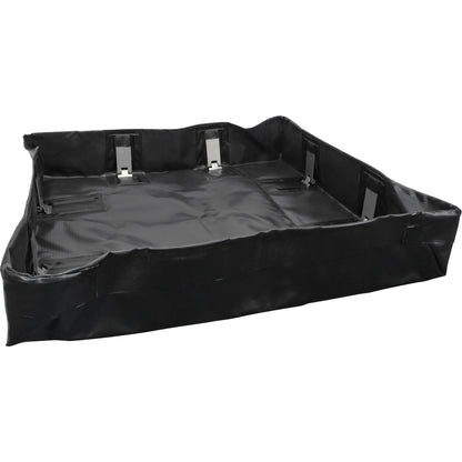 Bassin de rétention pliable, capacité 2038 litres, 3,66 m (L) x 3,66 m (l) x 15,2 cm (H), support de relevage