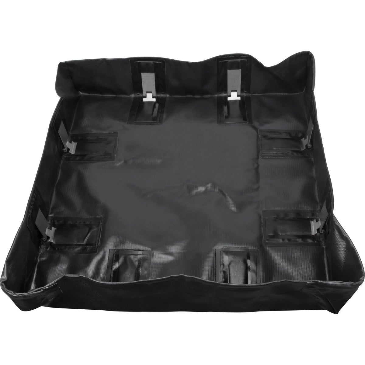 Bassin de rétention pliable, capacité 2038 litres, 3,66 m (L) x 3,66 m (l) x 15,2 cm (H), support de relevage