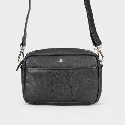 Greenwood Leather Mini Crossbody Bag. Premium Full-Grain Pebbled Leather Handbag