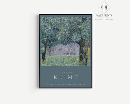 Gustav Klimt Art Prints: Farmhouse and Italian Garden Duo