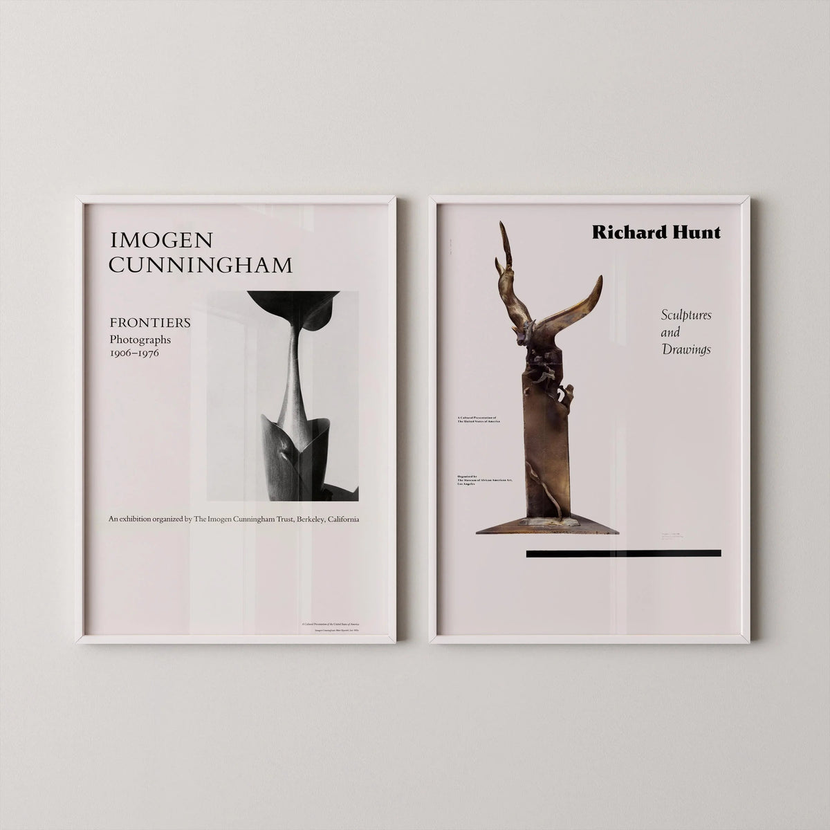 Affiches Imogen Cunningham & Richard Hunt : Impressions d'Art Minimalistes