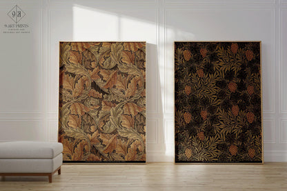 DÉCLARATION DUO Imprimés William Morris - Acanthus et Vine | Motifs botaniques vintage disponibles encadrés