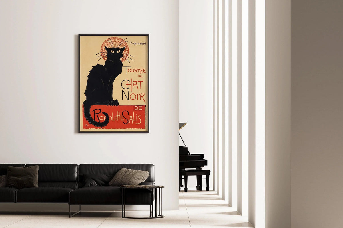 Steinlen Chat Noir - Affiche du Chat Noir (disponible encadrée à la main ou non encadrée)