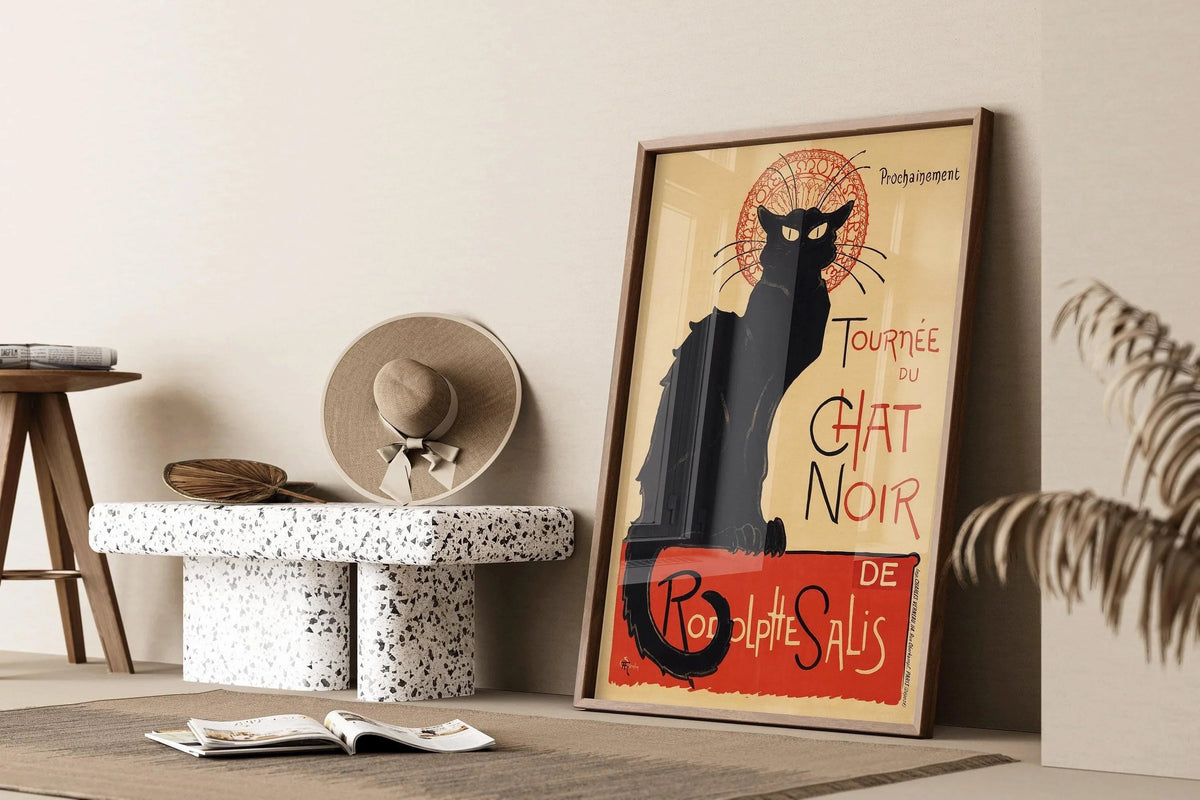 Steinlen Chat Noir - Affiche du Chat Noir (disponible encadrée à la main ou non encadrée)