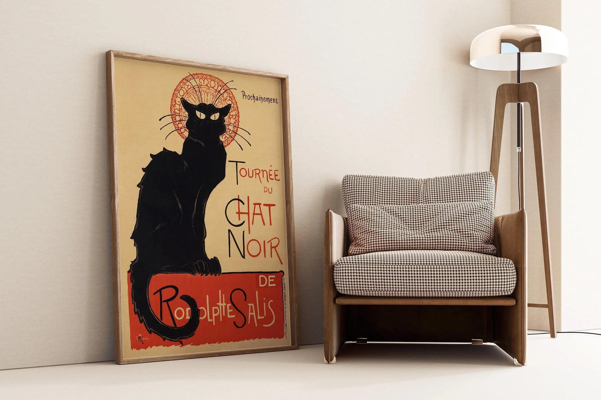 Steinlen Chat Noir - Affiche du Chat Noir (disponible encadrée à la main ou non encadrée)