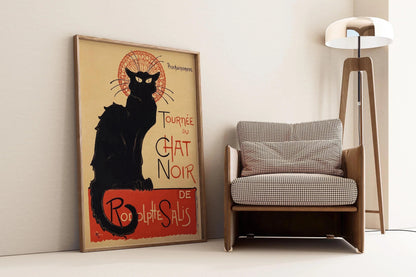 Steinlen Chat Noir - Affiche du Chat Noir (disponible encadrée à la main ou non encadrée)