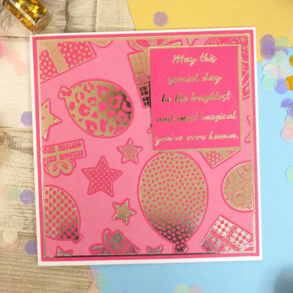 Éléments d'anniversaire estampés à chaud et découpés de la collection « Bold & Bright Stickables »