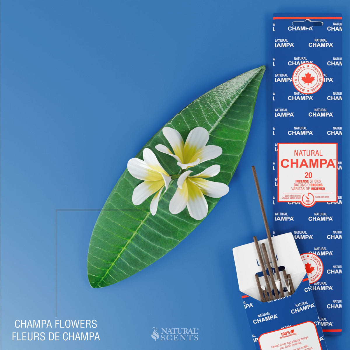Natural Champa Blue Incense Sticks