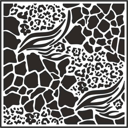 Pochoir Sue Wilson Animal Prints 7 po x 7 po