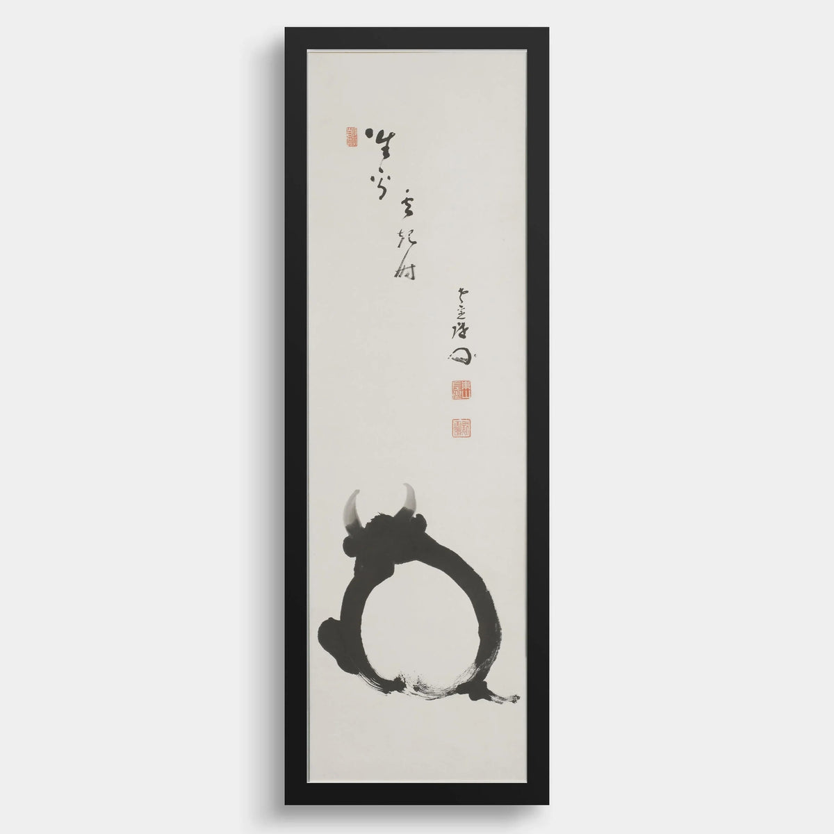 Takeda Mokurai : Estampe Giclée calligraphique Zen « Le bœuf blanc »