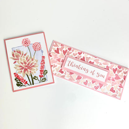 Pochoir multi-couches "Bouquet de lotus" de The Crafters Workshop