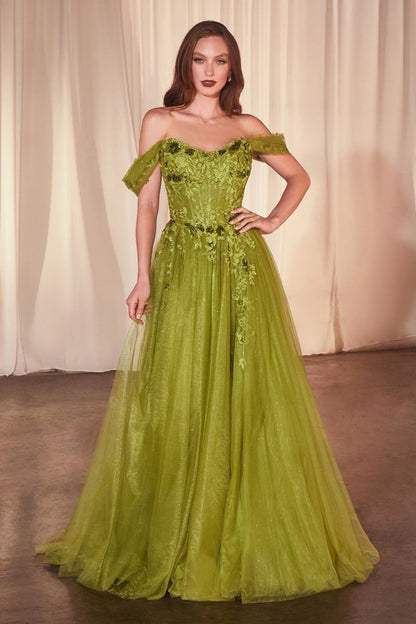 ROBE DE BAL TRAPÈZE ÉPAULES DÉCOUVERTES