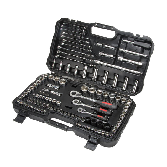 Jeu de douilles et de clés SAE/métriques 1/4", 3/8" et 1/2", 120 pièces, profondes
