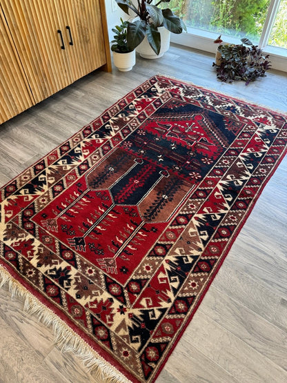 Turkish Konya Rug | 4' 2" x 6' 6"