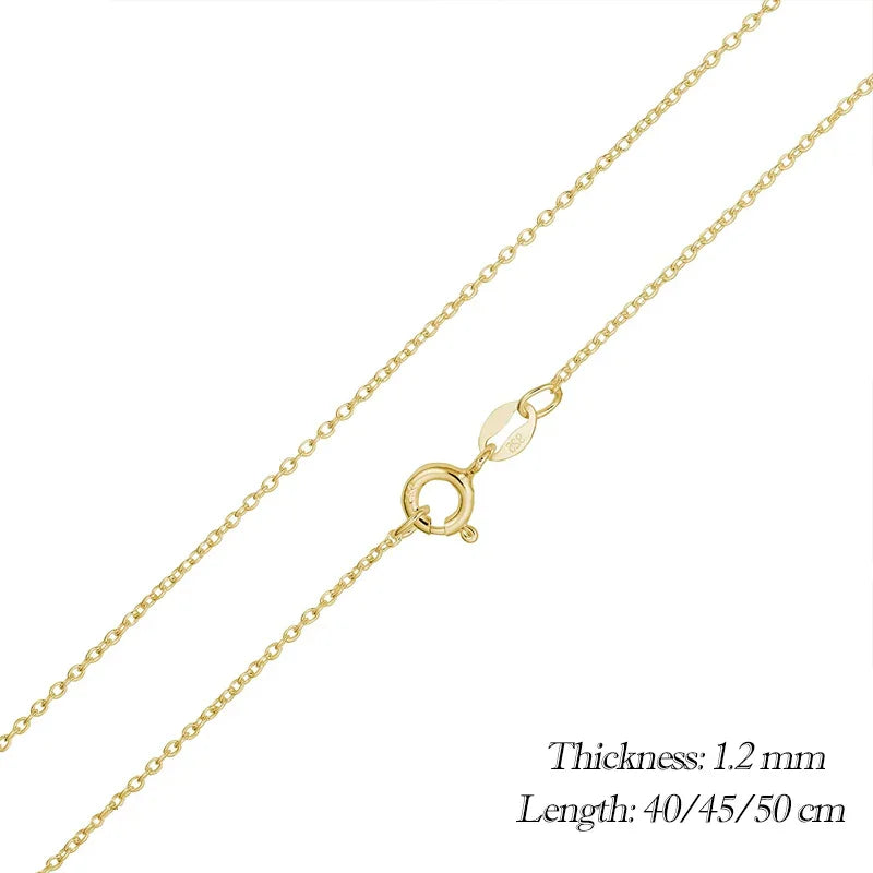 Timeless Elegance: 925 Sterling Silver Adjustable Necklace Chain For Women
