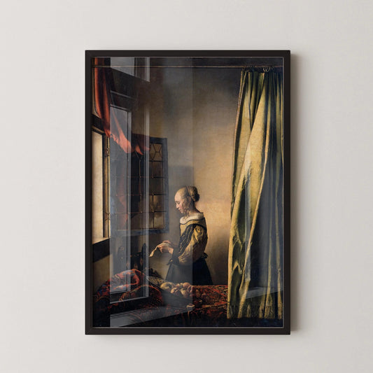 Reproduction d'art Vermeer : Jeune femme lisant une lettre, Giclée qualité musée