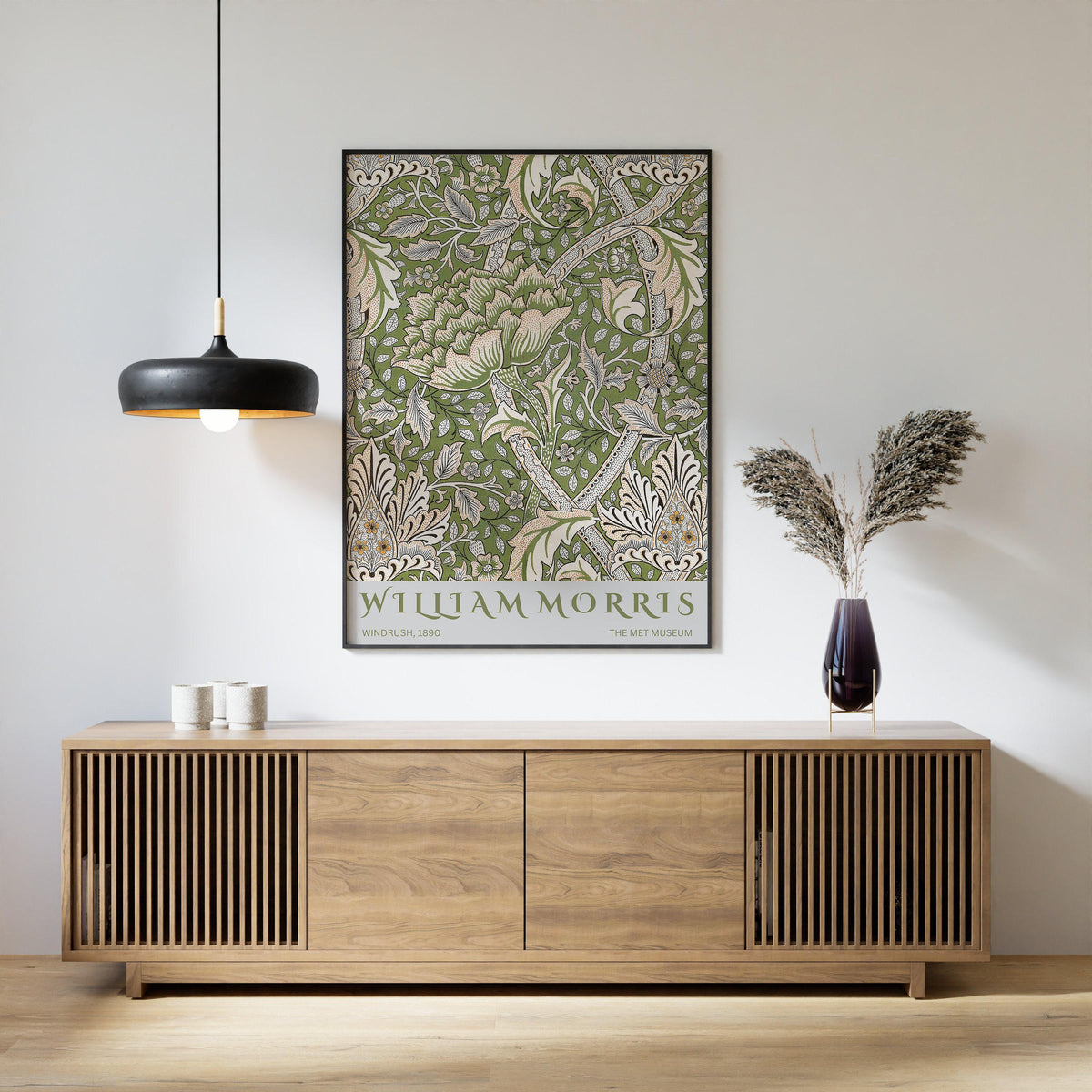 Impression d'art William Morris Windrush : Affiche botanique vintage