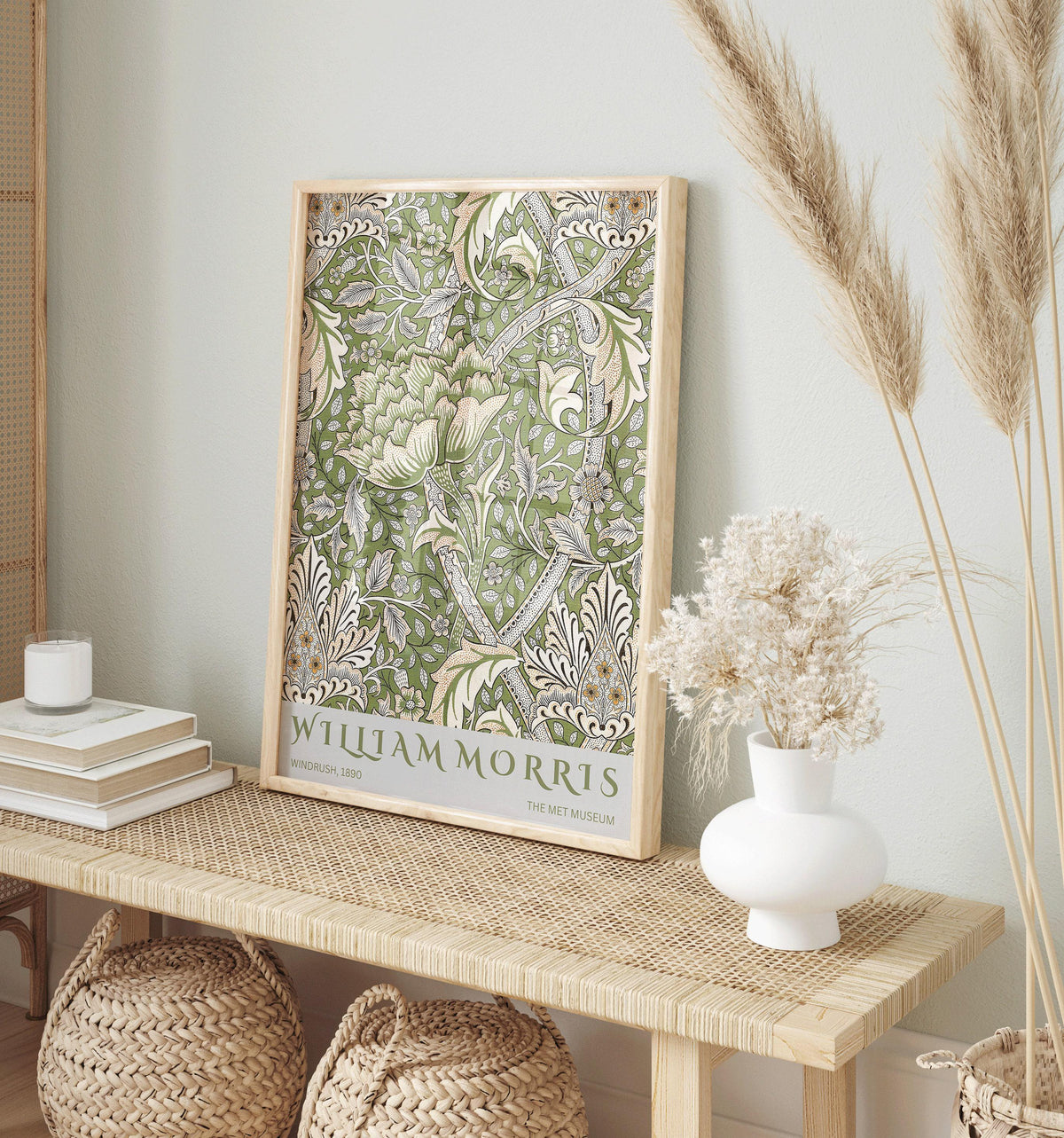 Impression d'art William Morris Windrush : Affiche botanique vintage