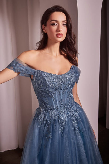 OFF THE SHOULDER A-LINE BALL GOWN