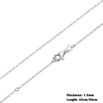 Timeless Elegance: 925 Sterling Silver Adjustable Necklace Chain For Women
