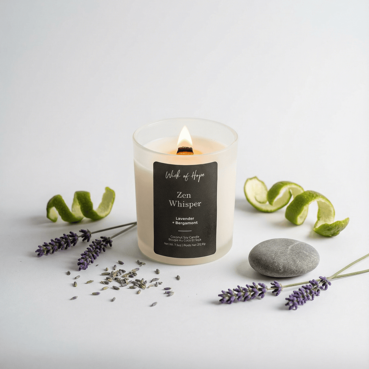 Zen Whisper Candle | Lavender + Bergamot